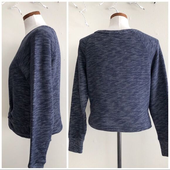 J. Crew Twist front oversize crop sweatshirt - Picture 4 of 6